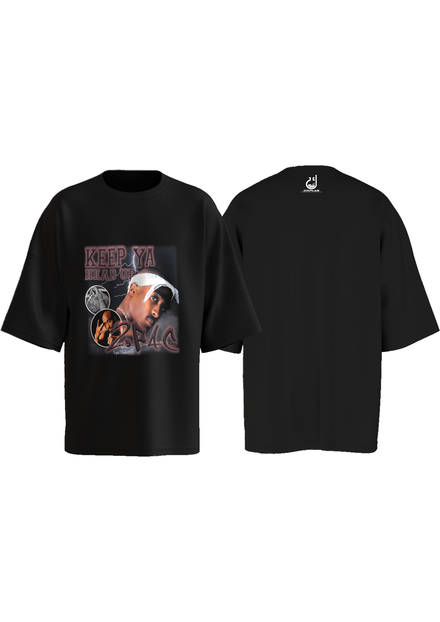 2pac Keep ya Head Up Oversized T-shirt