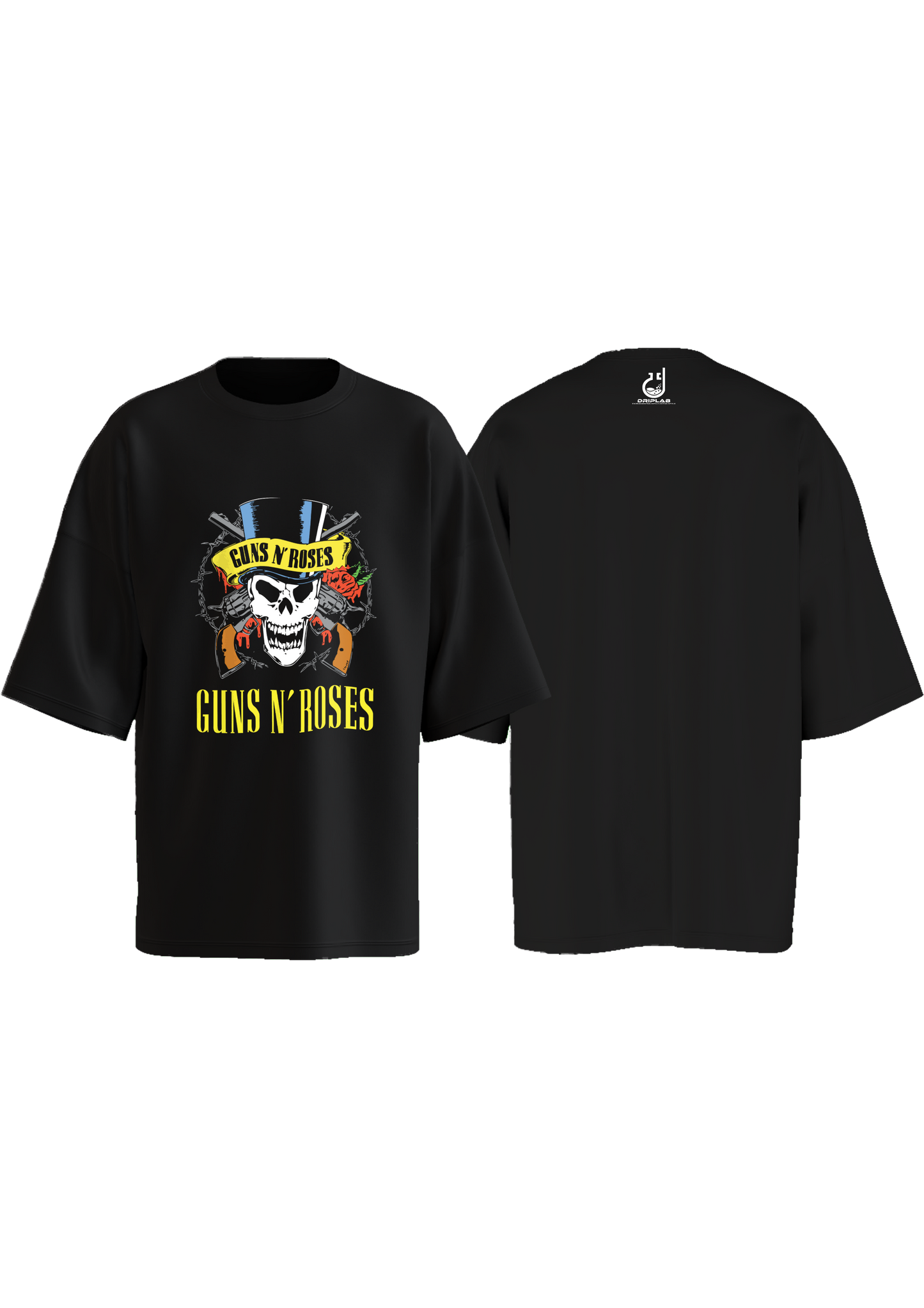 Guns And Roses Skull Oversized T-shirt