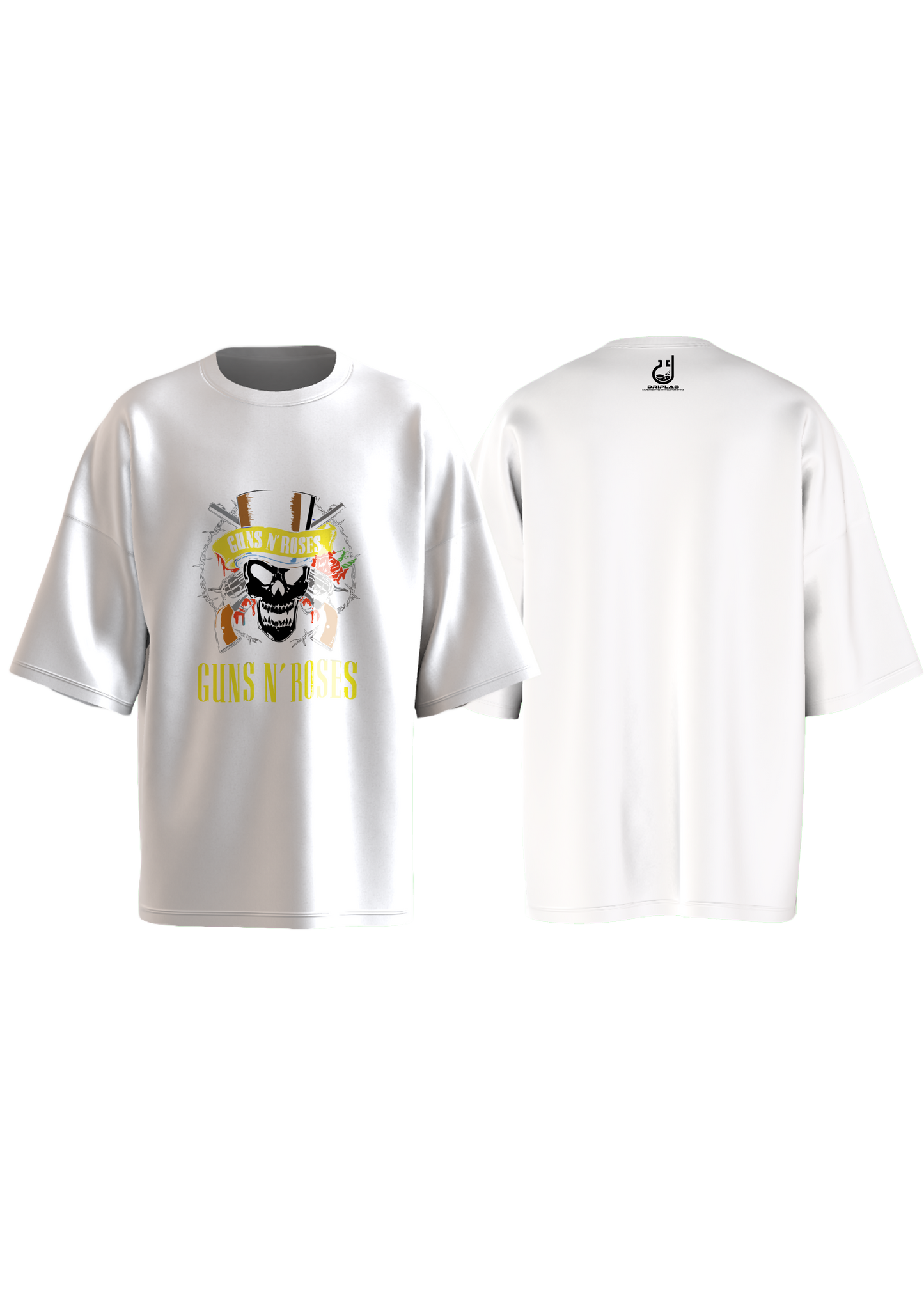 Guns And Roses Skull Oversized T-shirt