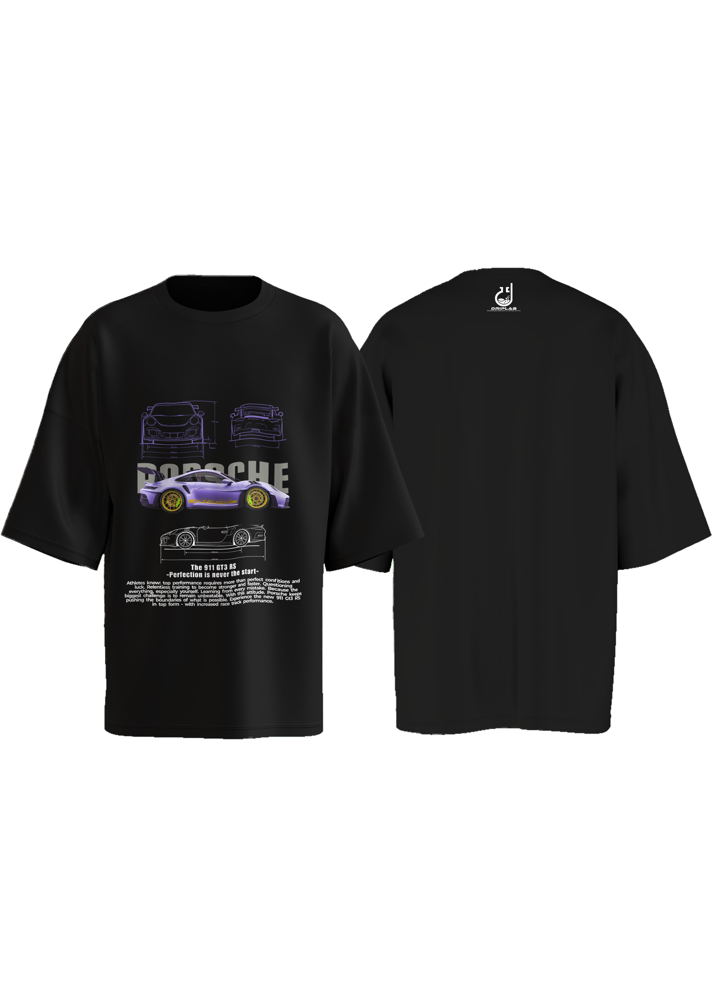 Porsche 911 GT RS Violeta Oversized T-shirt