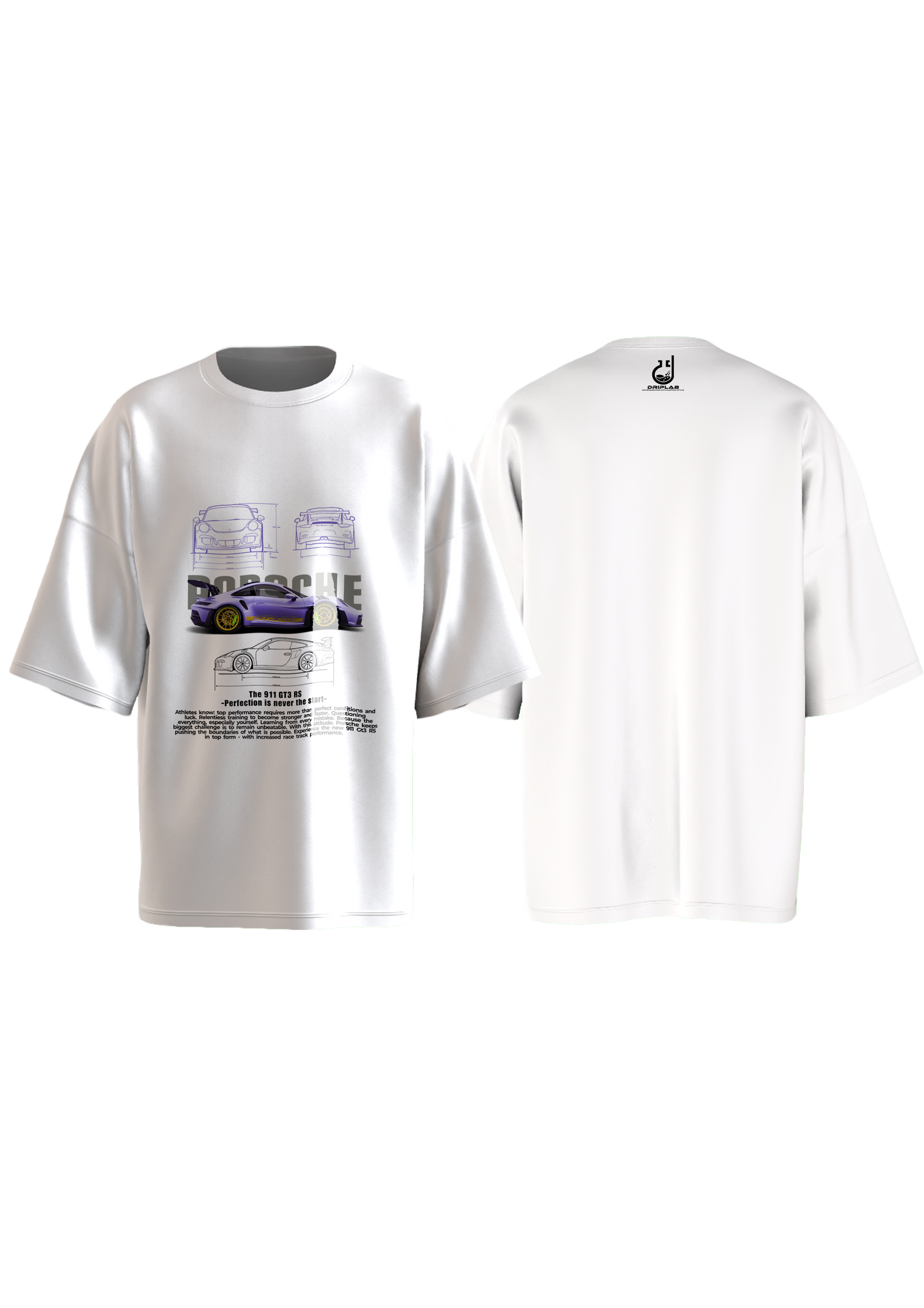 Porsche 911 GT RS Violeta Oversized T-shirt